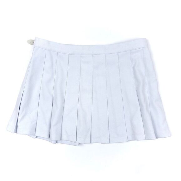 BRANDY MELVILLE Dana 90s Pleated Double Buckle Micro Mini Skirt in Baby Blue y2k - Picture 7 of 9